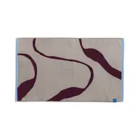 Covoraș de baie burgundy/grej pentru duș din bumbac organic 50x80 cm Nova Arte – Mette Ditmer Denmark