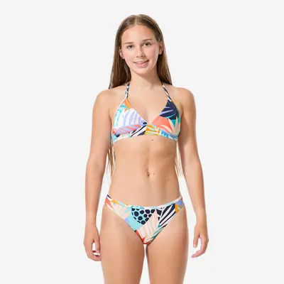 Costum de baie 2 piese surf Tali Palmy Albastru Fete