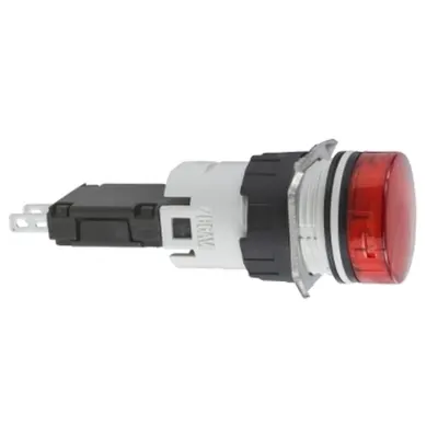 Lampa Pilot Rotunda Ø 16, Rosu, Led Integral, 24 V, Conectori Faston