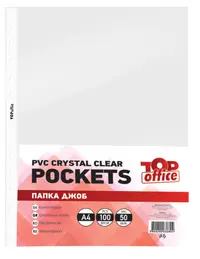 Folii pentru documente Top Office - , A4Cristal, microni, 100 buc.