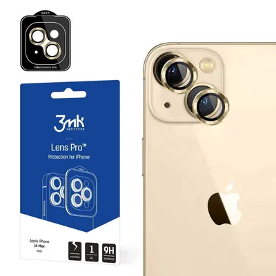 Protector de sticlă 3mk - Lens Protection Pro, iPhone 14 Plus, auriu