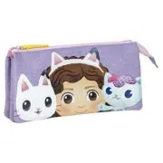 Penar neechipat Cerda Gabbys Dollhouse, 2 fermoare, 22 cm, mov cu roz, 37084