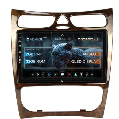 Navigatie Mercedes Benz CLK W209 (2000-2005), Android, E-Octacore 2GB RAM + 32GB ROM, 9 Inch - AD-BGE9002+AD-BGRKIT416V4