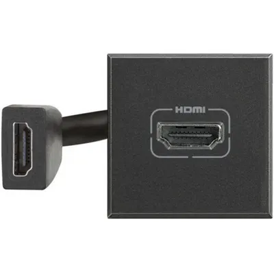 Conector HDMI tip A V1.3 - Cu surub - Axolute - Antracit - 2 module