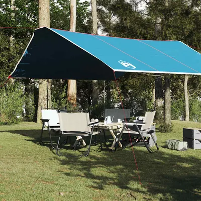 vidaXL Prelată de camping, albastru, 420x440 cm, impermeabilă