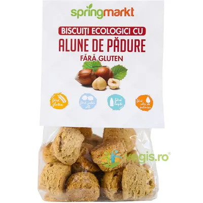 Biscuiti cu Alune de Padure fara Gluten Ecologici/Bio 100g