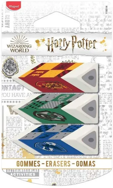 Set de radiere Maped - Harry Potter, 3 buc.
