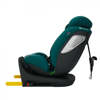 Scaun auto Kinderkraft I-Grow 2 Plus Green 40-150 cm, cu rotatie 360, tetiera reglabila, sistem Isofix si Top Tether