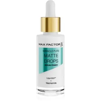 Max Factor Miracle Pure Matte Drops baza pentru machiaj pentru netezirea și matifierea tenului