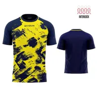 Tricou sport Givova Art Interlock Fluo Yell-albastru Galben 2xl
