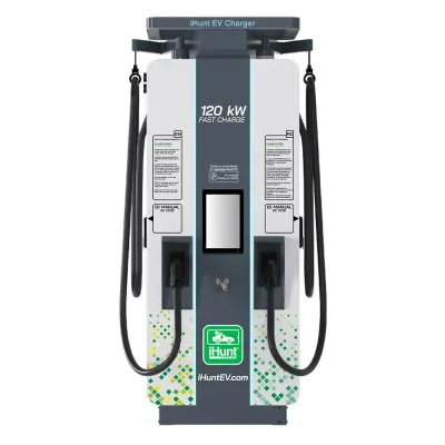 Statie de incarcare ultra rapida cu monetizare iHunt EV DC 120KW V4, 2 x CCS2 - Integrare iHuntEV