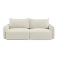 Canapea crem extensibilă/cu spațiu de depozitare 238 cm Kalena – Makamii