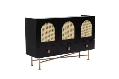 Comoda CLIFF, negru, 123x38x63 cm