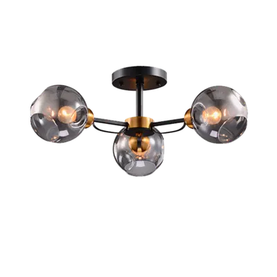 Candelabru Ellaria 3xe27 Negru/auriu Antic