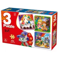 Colectie 3 Puzzle Copii, 6, 9, 16 Piese, Povesti