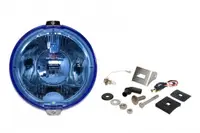 Far universal stanga dreapta (faza lunga, H3 LED, 12V, diametru 183mm, albastru, metal, negru crom, lumini pozitie, lungime cablu: 150mm)