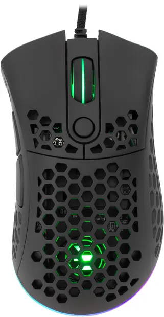 Mouse gaming White shark - ESL-M56 Shuriken, optic, cu fir, negru