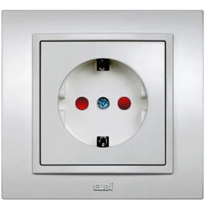 Zena Gri Metalizat Priza Protectie Copii CP ST