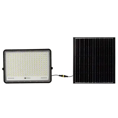 Reflector cu incarcare solara 30W 2300LM 6400K - negru V-TAC SKU-7829