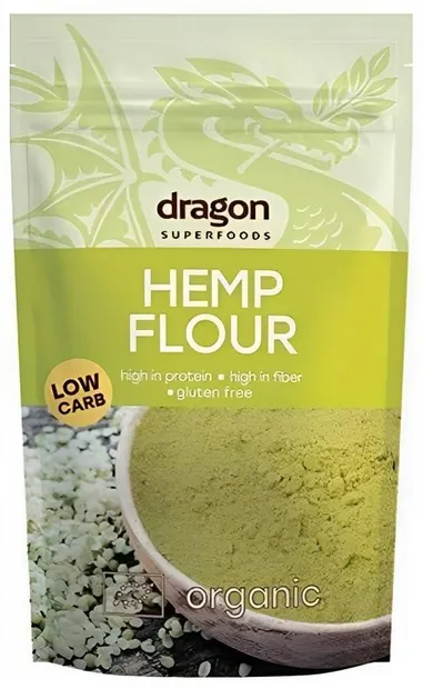 Făină de cânepă organică, 200 g, Dragon Superfoods