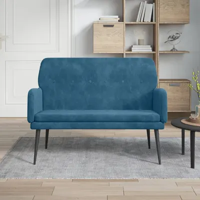 Gossi banca, albastru, 108x79x79 cm, catifea