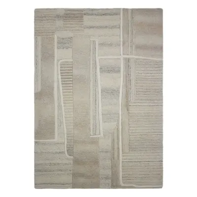 Covor grej țesut manual din lână 140x200 cm Lira – Flair Rugs