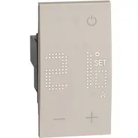 Smarther cu termostat conectat Netatmo, incastrat Bticino Living Now KM4441, nisip