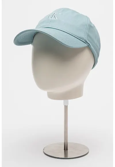 Sapca baseball din bumbac cu broderie logo - Albastru deschis
