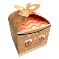 Cutie Crăciun cu mâner dublu - kraft (set 12 buc) 12x12x10cm - Default Title
