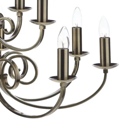 Lampa suspendata Murray 12 Light Dual Mount Pendant Antique Brass