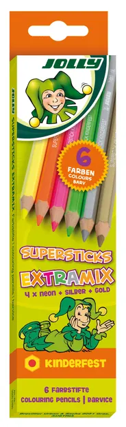 Set creioane colorate Jolly Kinderfest Extra MIX - 6 culori