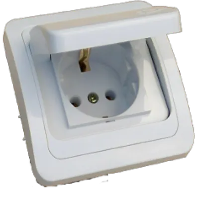Priza simpla CP, cu capac, IP22 - montaj incastrat
