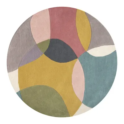Covor țesut manual rotund din lână ø 160 cm Glow Multi – Flair Rugs