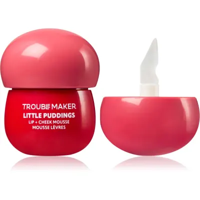 Trouble Maker Little Pudding Lip + Cheek Mousse fard multifuncțional, pentru buze și obraz culoare Bunny Baby Pink 5 g