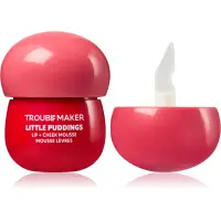 Trouble Maker Little Pudding Lip + Cheek Mousse fard multifuncțional, pentru buze și obraz culoare Bunny Baby Pink 5 g