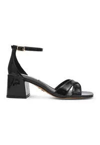 Sandale de piele ecologica Fergie - Negru