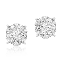 Cercei din aur alb cu diamante de 0.25ct