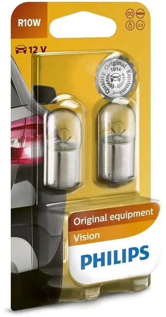 Becuri auto Philips - 12V, R10W, BA15s, 2 buc.