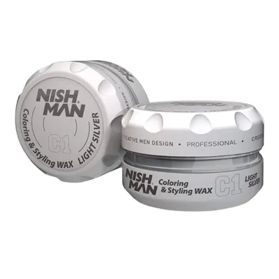 Ceara de par - NISH MAN C1 - colorata - Argintiu - 100 ml