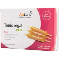 Tonic Regal cu Laptisor de Matca Pur, Miere si Ginseng Ecologic/Bio 20 fiole x 10ml