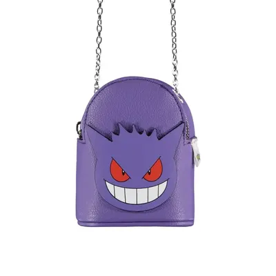 Geantă micro, crossbody, Pokémon Gengar, design 3D, lanț metalic, 13x10x6 cm, brand Difuzed