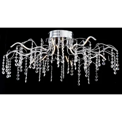 Plafoniera Modern Spring LED 40 W, D.88, cm, H.32 cm,Nichel