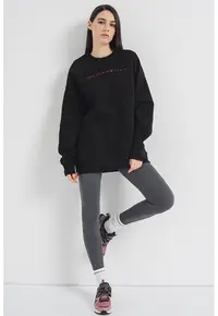 Bluza lejera de trening cu logo - Negru/Roz