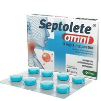 Septolete Omni Eucalipt 3 mg/1 mg, Krka | 16 pastile