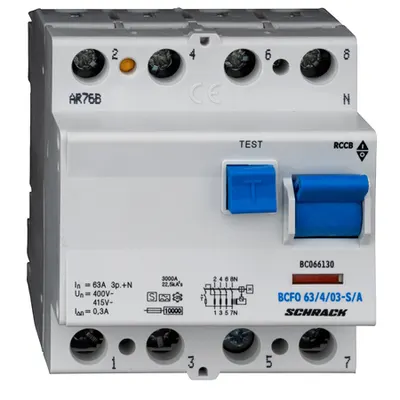 Intreruptor diferential 63A 4poli 300mA