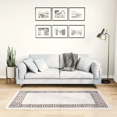 vidaXL Covor lavabil, bej deschis, 80x150 cm