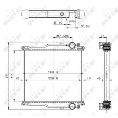 Radiator, racire motor NRF 509768