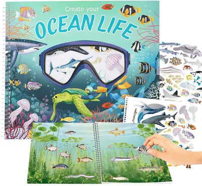 Carte cu stickere Depesche - Ocean Life