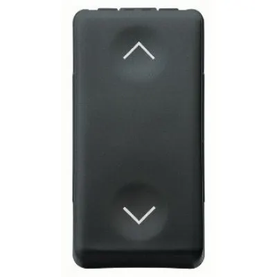 Intrerupator jaluzele rulouri electrice cu interblocare 1 modul 10A, NO+NO Gewiss System GW21521, negru