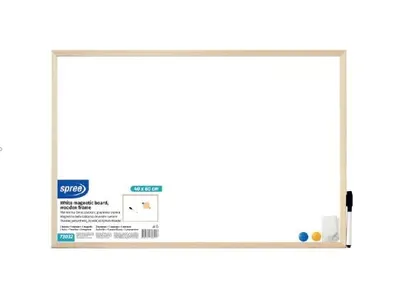 Tablă magnetică cu ramă din lemn Spree - 30 x 40 cm, cu accesorii